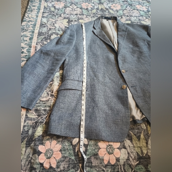 Jos A Bank 1905 Mens Linen Blazer 52R Blue Gray Old Money Beach Classic - Picture 14 of 14
